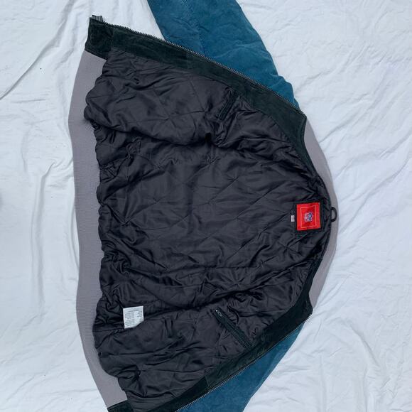 Vintage New England Patriots Suede Varsity Jacket NFL Leather Size XL 90s–2000s - Picture 7 of 14